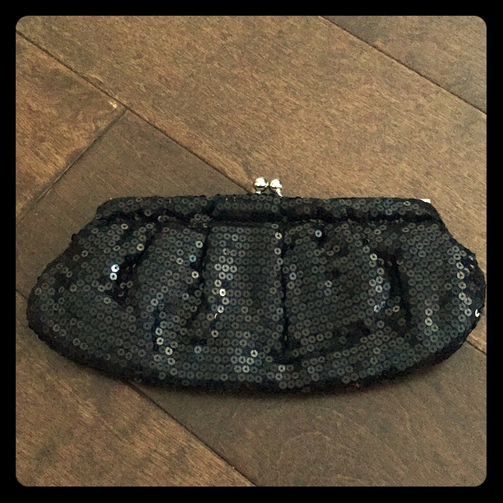 👛GLAM BLACK SEQUINED CLUTCH👛